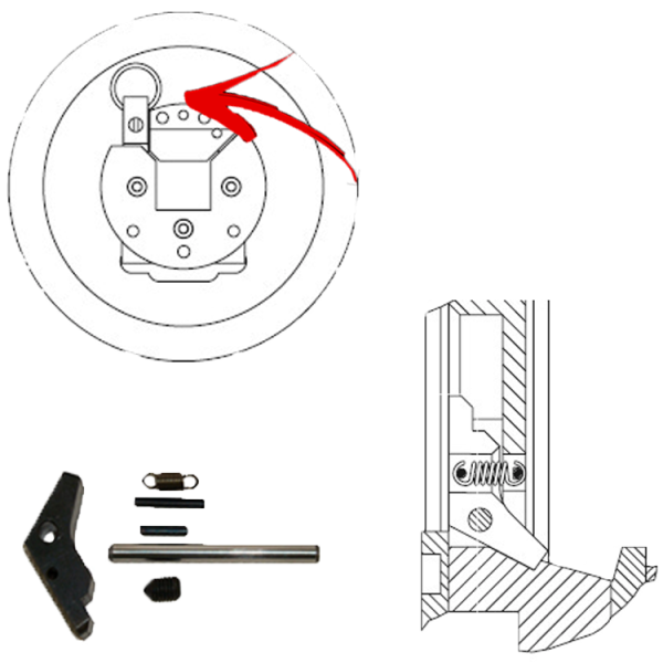 Boschert Lock Pin HRV-2 left