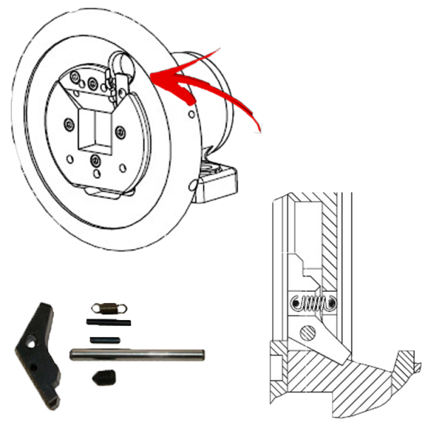 Boschert Lock Pin HRV-2 right